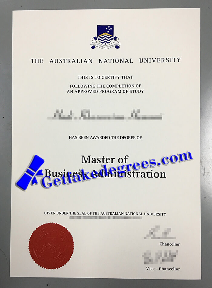 make Australia National University diploma