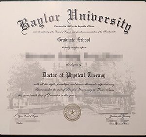 fake Baylor University diploma