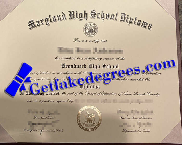 buy Broadneck High School diploma