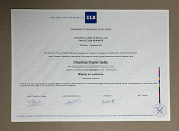 buy Université libre de Bruxelles diploma