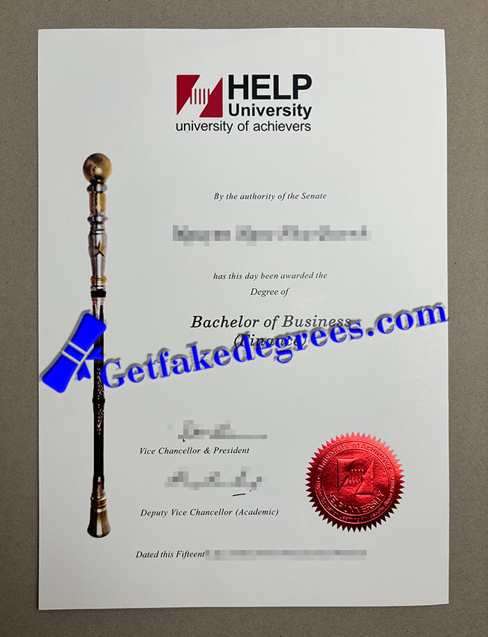 buy fake HELP University diploma,