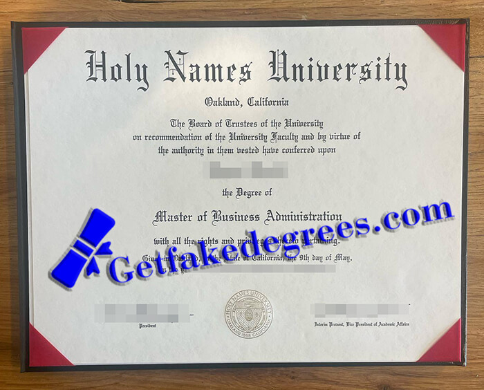 Holy Names University diploma