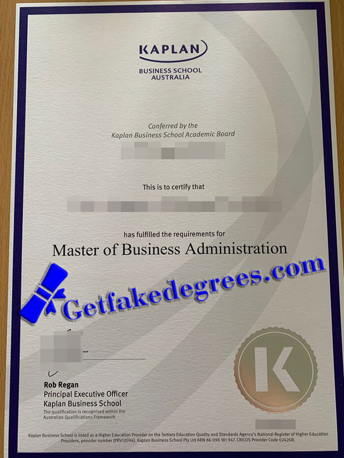 make Kaplan Business School diploma