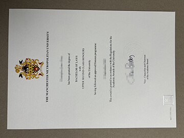 Manchester Metropolitan University diploma