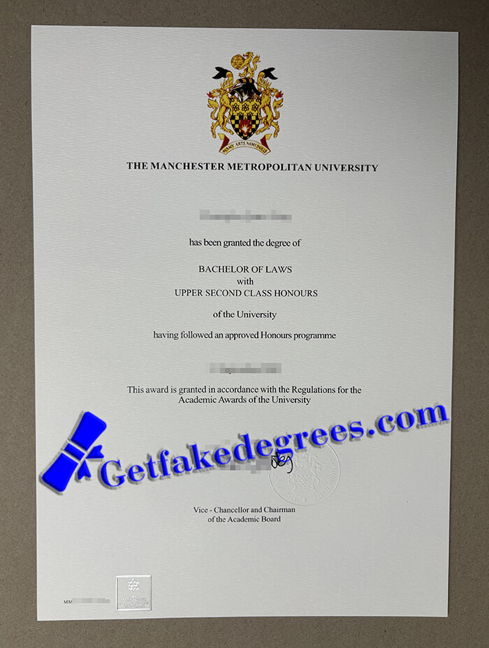 buy Manchester Metropolitan University diploma