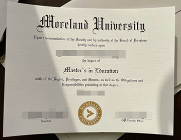 print Moreland University diploma