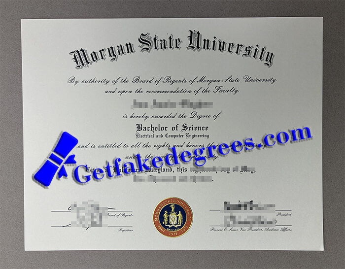 buy fake Morgan State University diploma