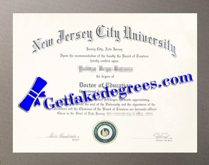 buy New Jersey City University certificate