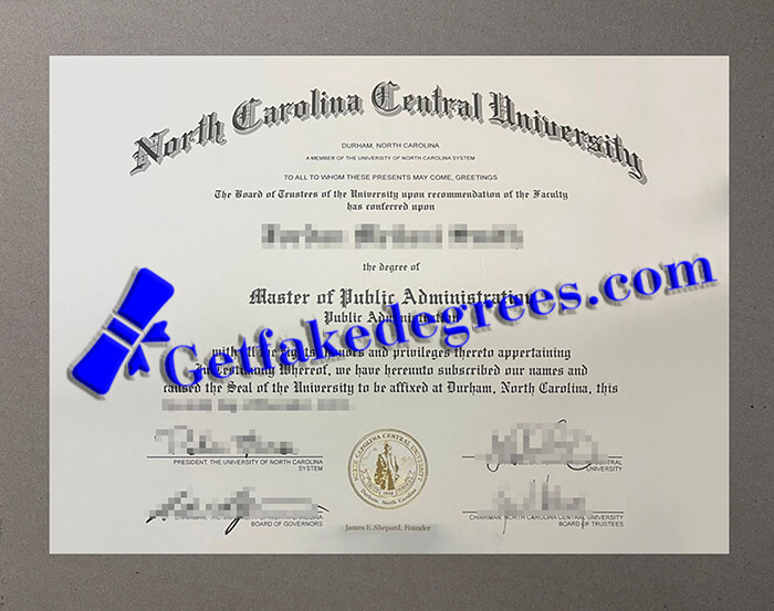 buy North Carolina Central University diploma