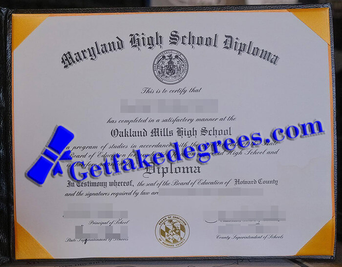 buy fake Oakland Mills high School diploma