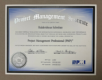 order a Project Management Professional certificate