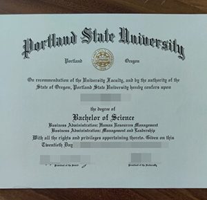 fake Portland State University diploma