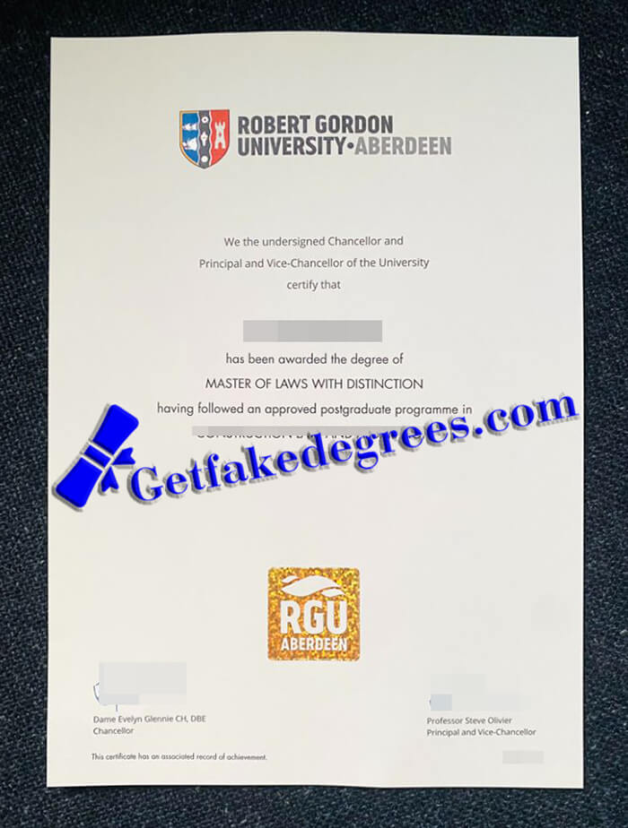 make Robert Gordon University diploma