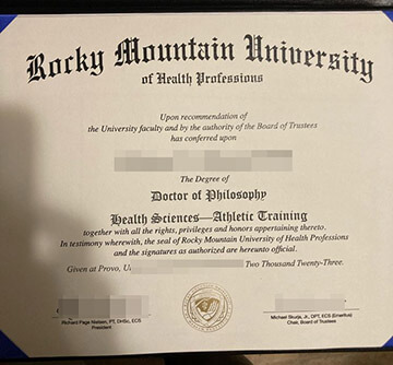 make Rocky Mountain University of Health Professions diploma