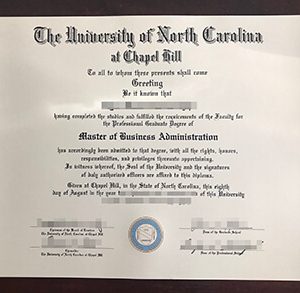 make University of North Carolina at Chapel Hill diploma