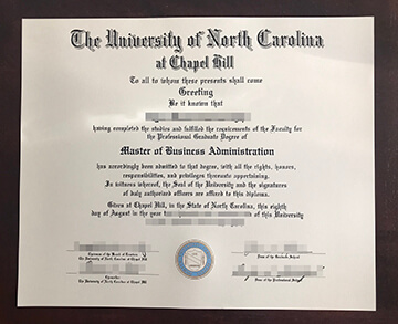 make University of North Carolina at Chapel Hill diploma