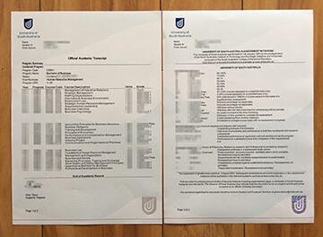 buy University of South Australia transcript