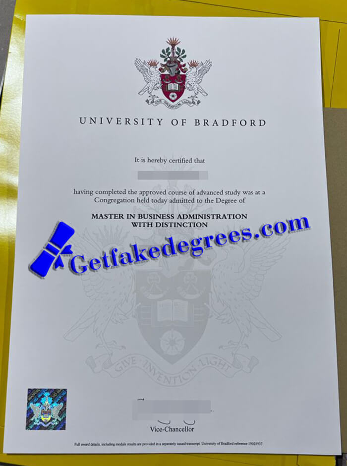 buy fake University of Bradford diploma