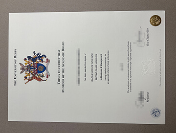 fake University of Derby diploma