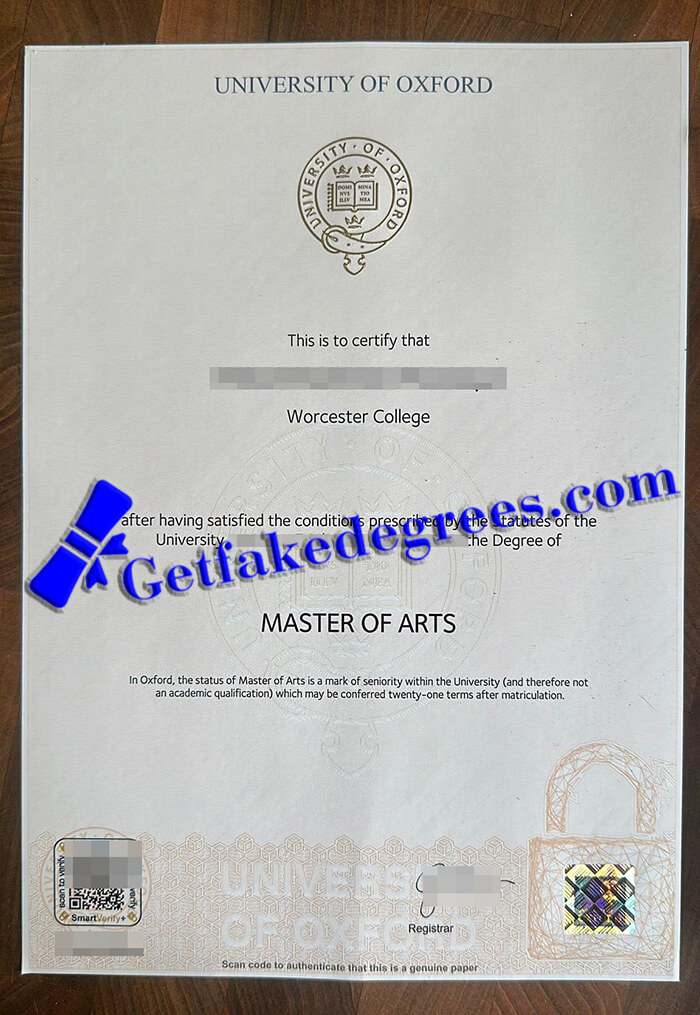 make University of Oxford diploma