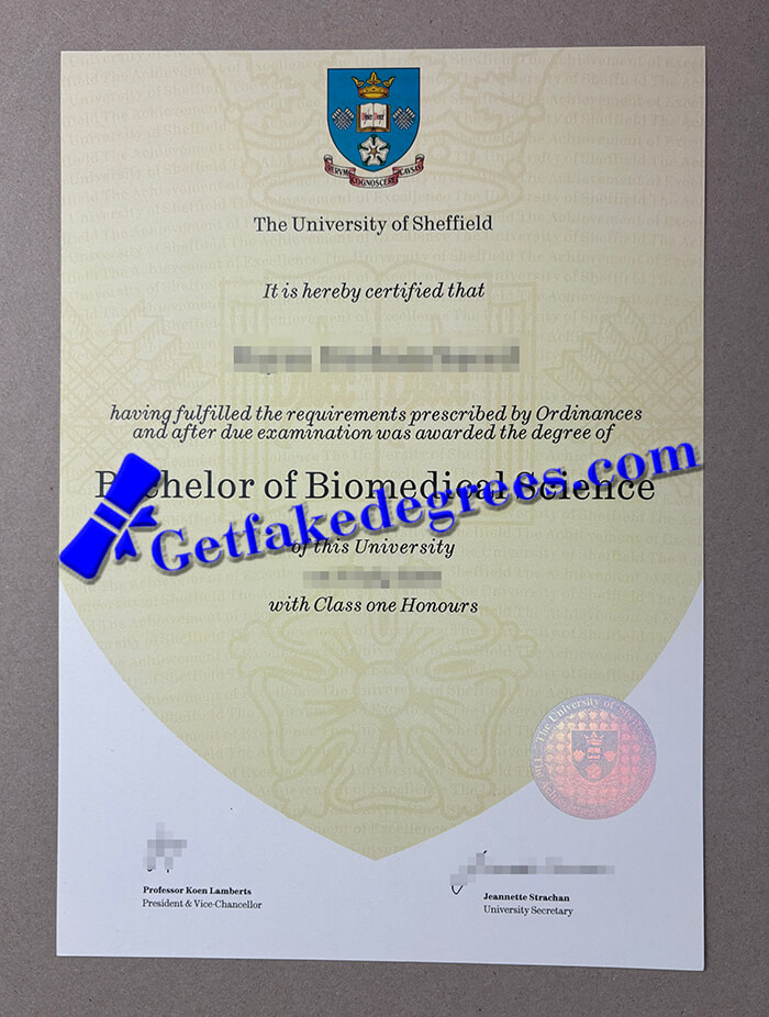 buy University of Sheffield diploma