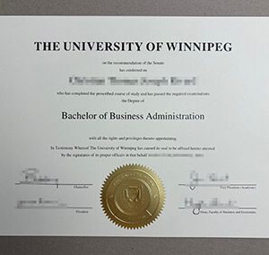 University of Winnipeg certificate