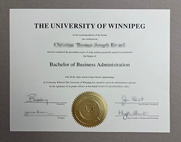 University of Winnipeg certificate