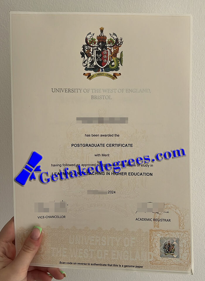 University of the West of England diploma