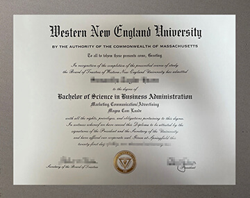 fake Western New England University diploma