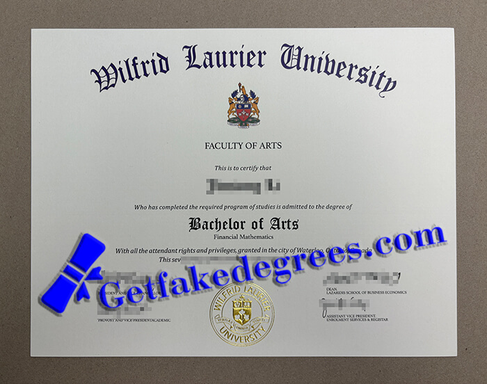 Create Wilfrid Laurier University diploma