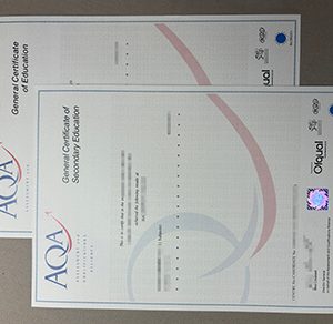 AQA GCSE certificate