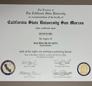 Cal State San Marcos diploma