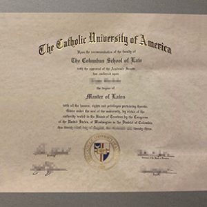 Catholic University of America diploma