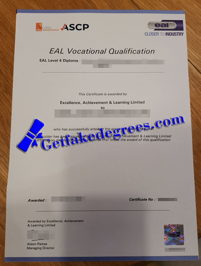 EAL Vocational Qualification