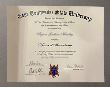 East Tennessee State University diploma