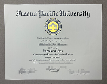 Fresno Pacific University diploma