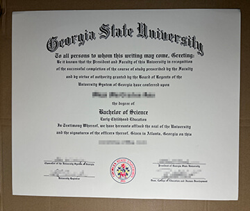 Georgia State University diploma