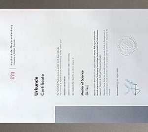 Hochschule Neubrandenburg certificate