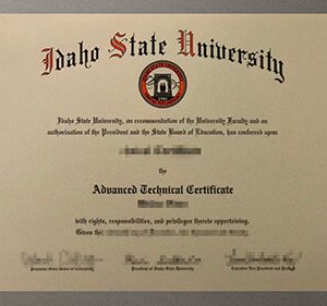 Idaho State University diploma