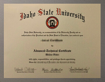 Idaho State University diploma