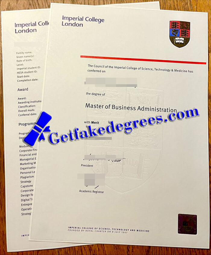 Imperial College London degree