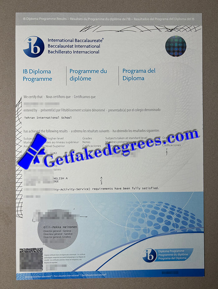 International Baccalaureate diploma