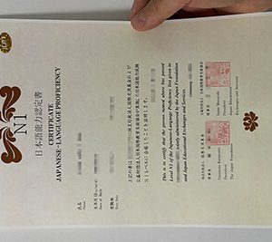 JLPT N1 certificate