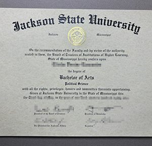 Jackson State University diploma