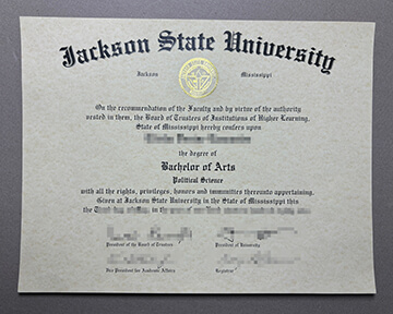 Jackson State University diploma