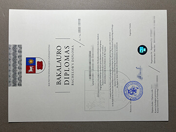 Kauno Technologijos Universitetas diploma