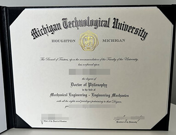 Michigan Technological University diploma