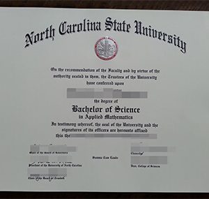 North Carolina State University certificate