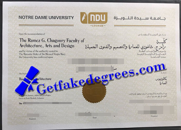 Noter Dame University Louaize degree