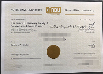 Noter Dame University Louaize diploma